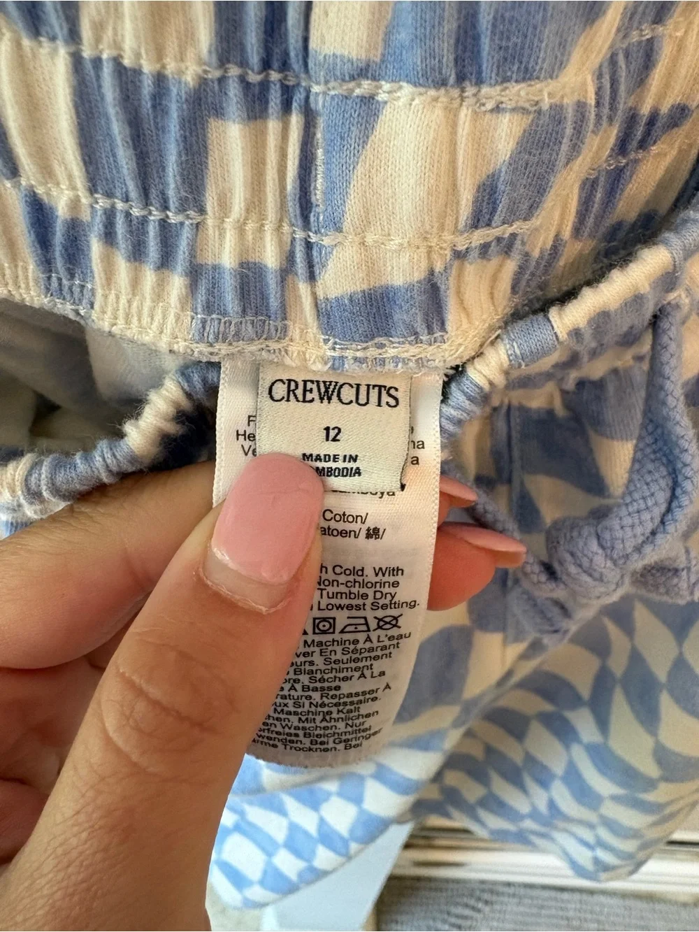 Crewcuts Blue and White Checkerboard Kids Shorts